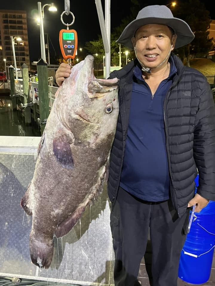 a person holding a fish